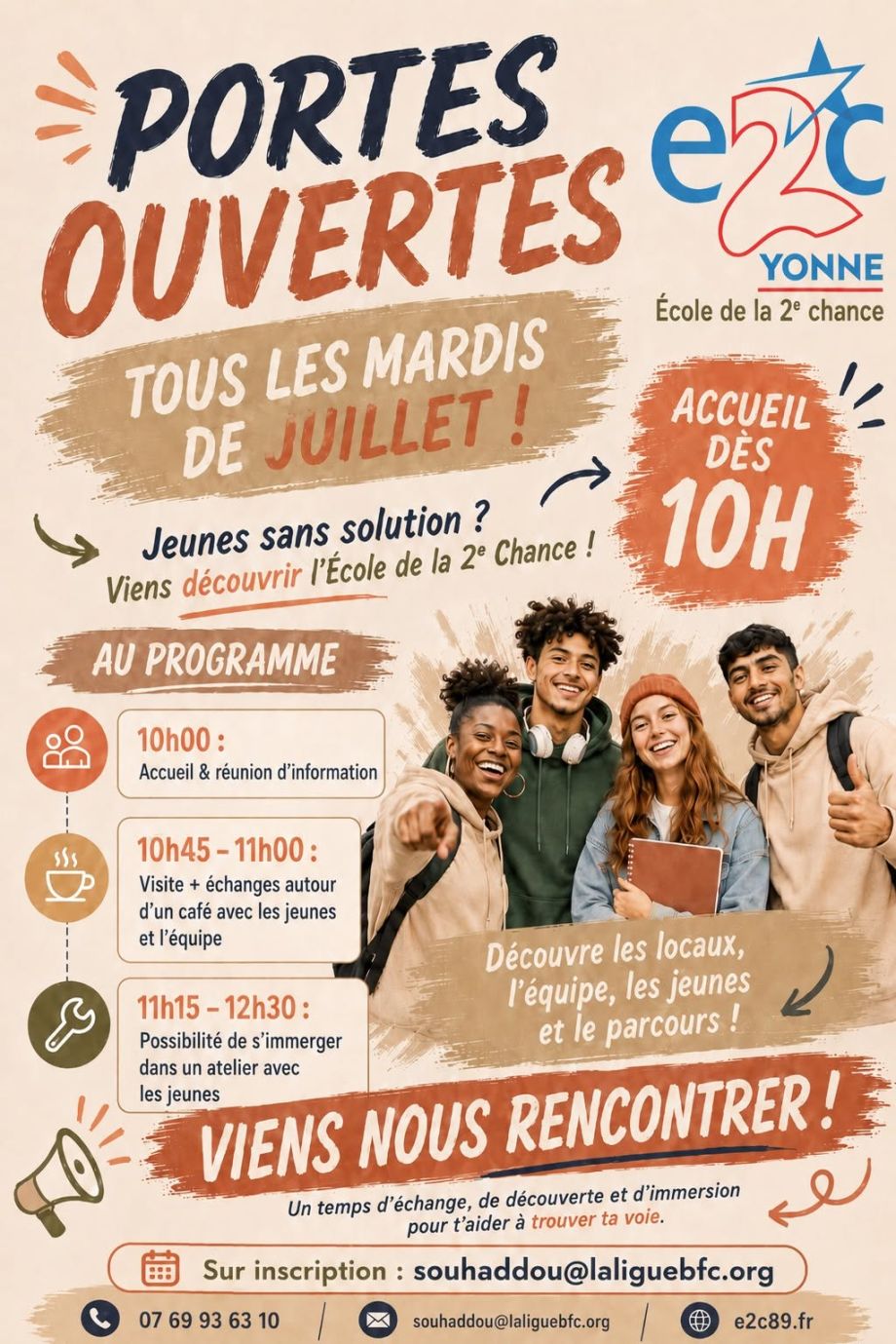 Portes ouvertes E2C juillet 2026